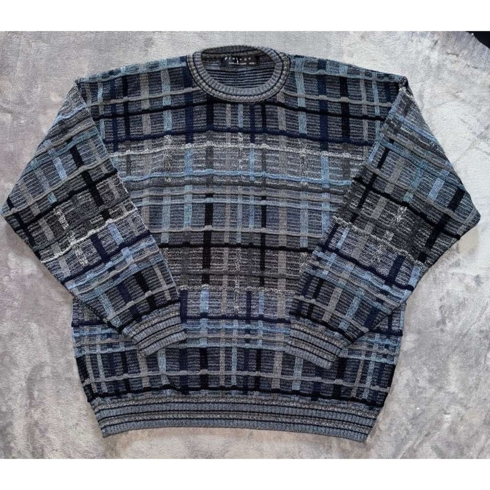 Vintage‎ 90's PROTEGE Sweater Style 3D Textured Knit Mens Size 2XLarge